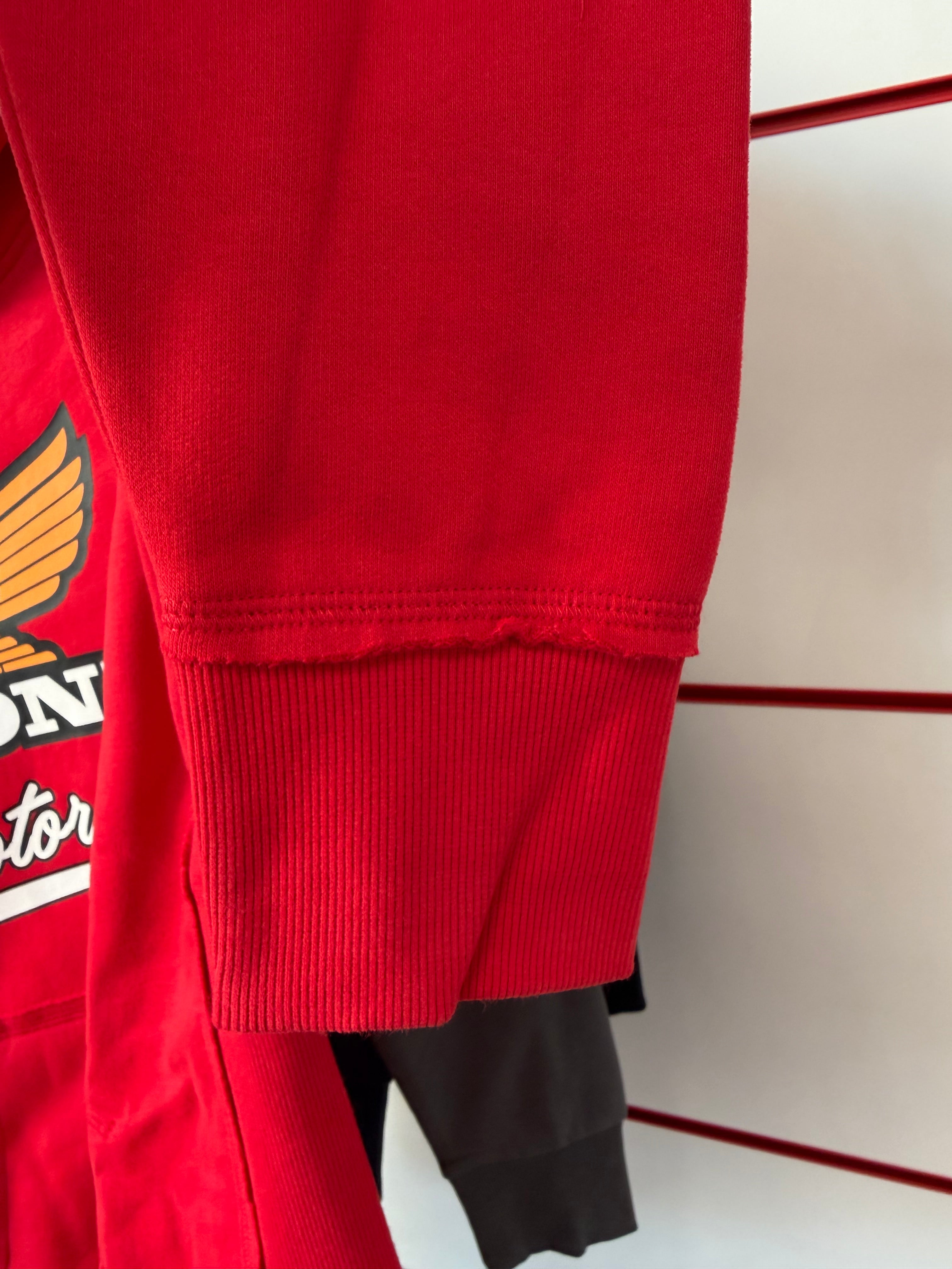 Felpa Honda Vintage Motorcycles – Rossa con Logo Bianco/Arancione