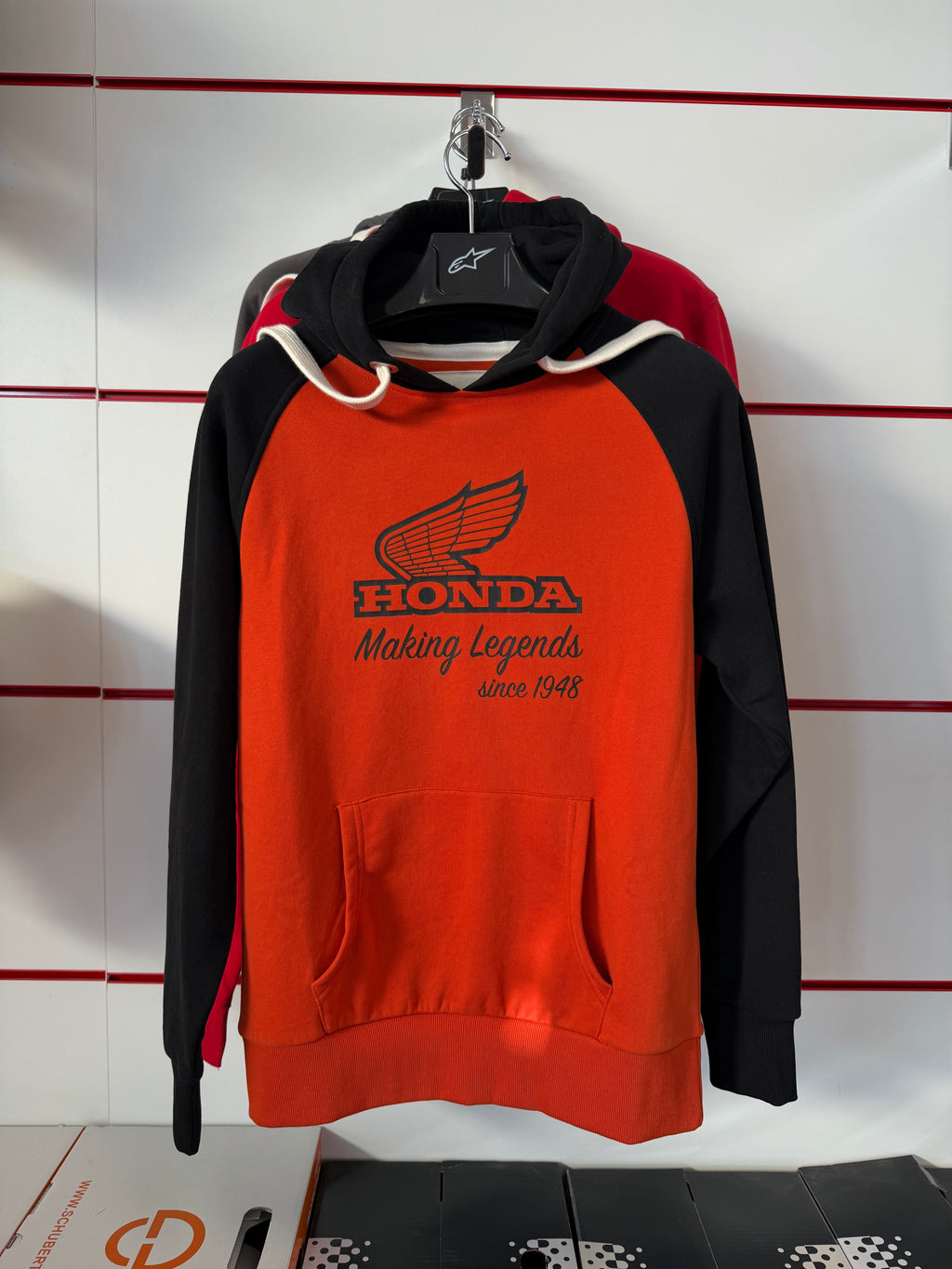 Felpa Honda “Making Legend” – Arancione con Dettagli Neri