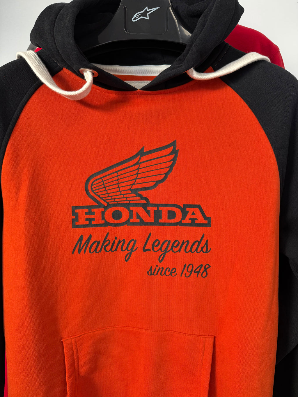 Felpa Honda “Making Legend” – Arancione con Dettagli Neri