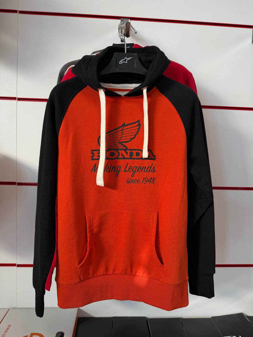 Felpa Honda “Making Legend” – Arancione con Dettagli Neri