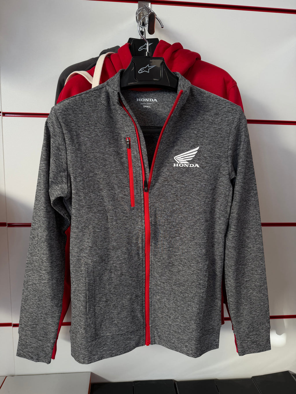 Felpa Honda Tactical Jacket – Grigia con Zip Rossa