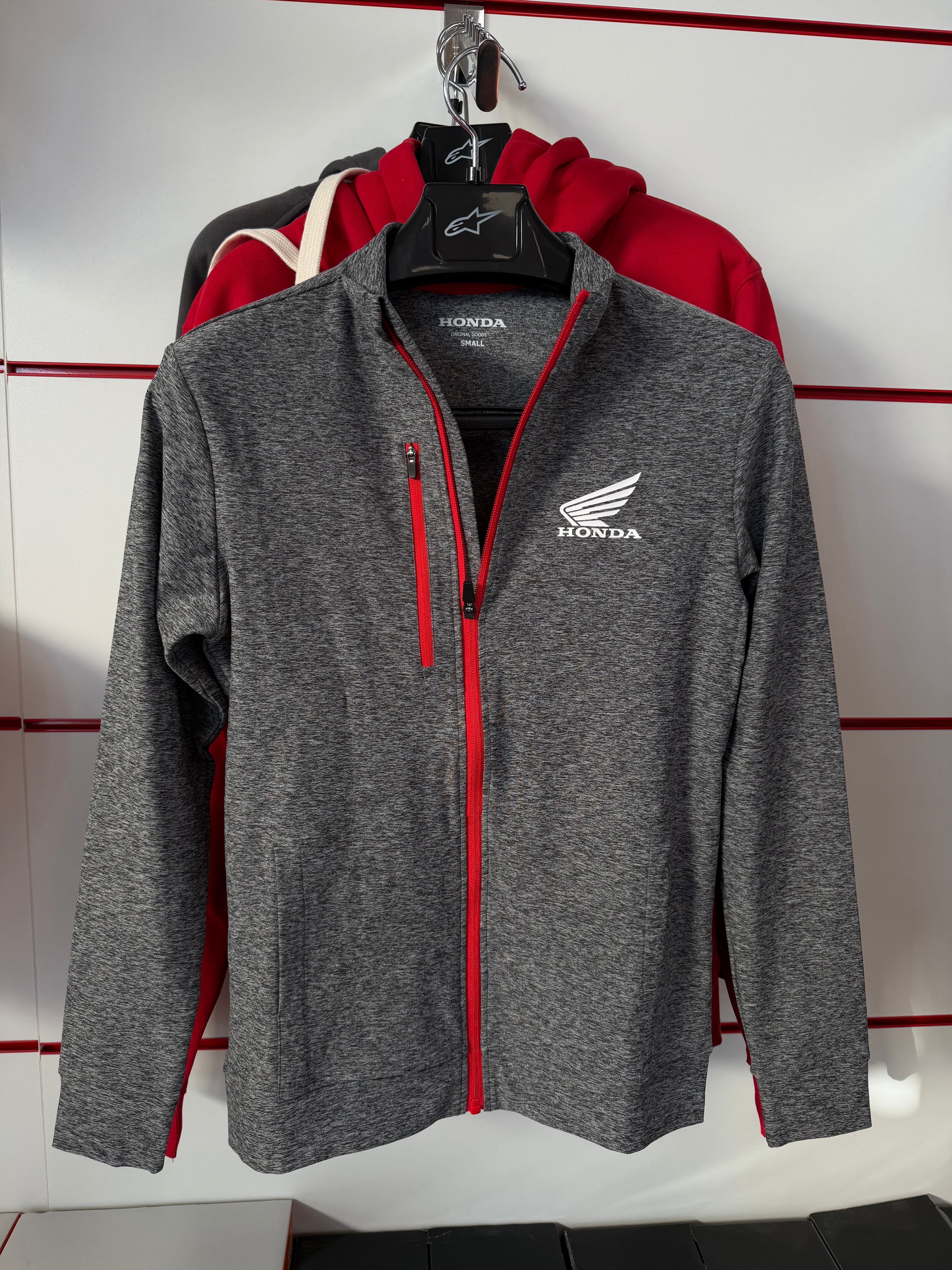Felpa Honda Tactical Jacket – Grigia con Zip Rossa