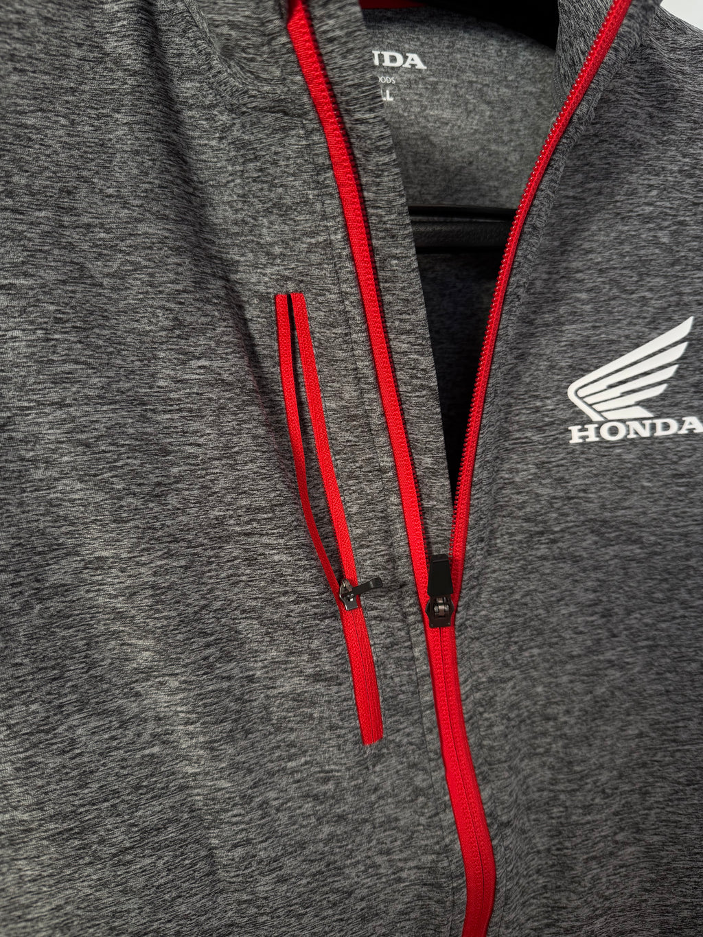 Felpa Honda Tactical Jacket – Grigia con Zip Rossa