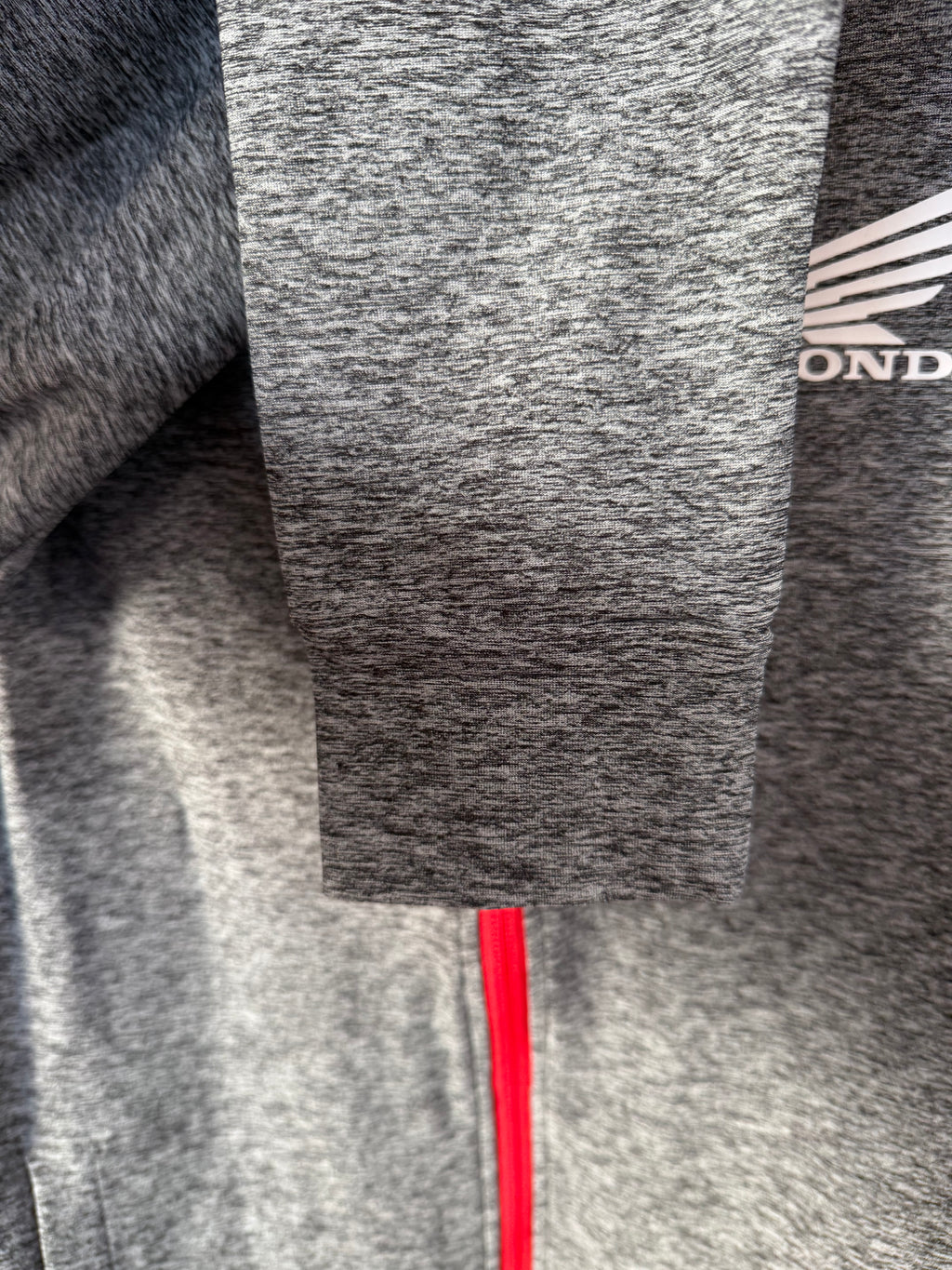 Felpa Honda Tactical Jacket – Grigia con Zip Rossa