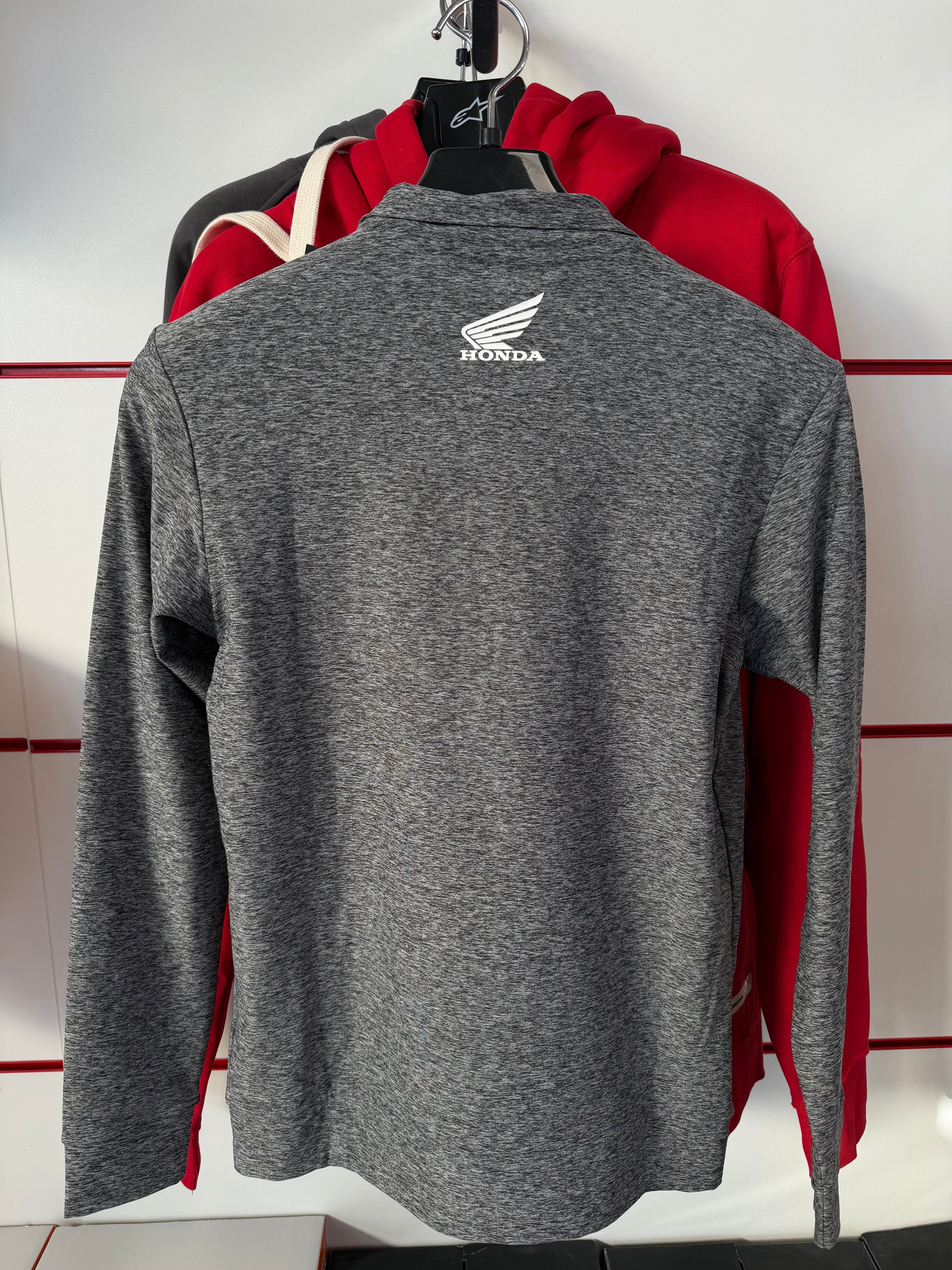 Felpa Honda Tactical Jacket – Grigia con Zip Rossa
