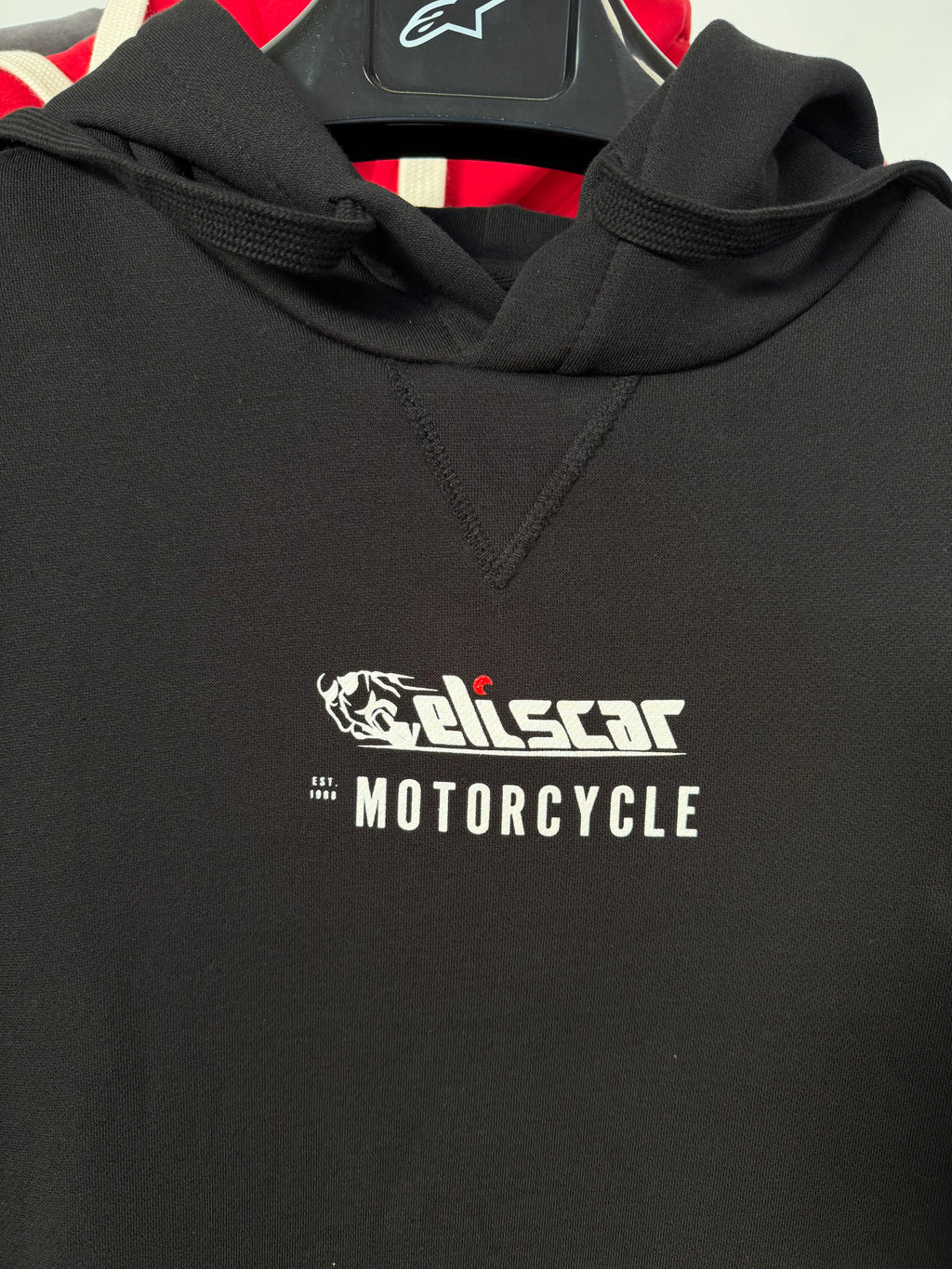 Felpa Eliscar x Honda logo Vintage – Nera con dettagli Bianchi