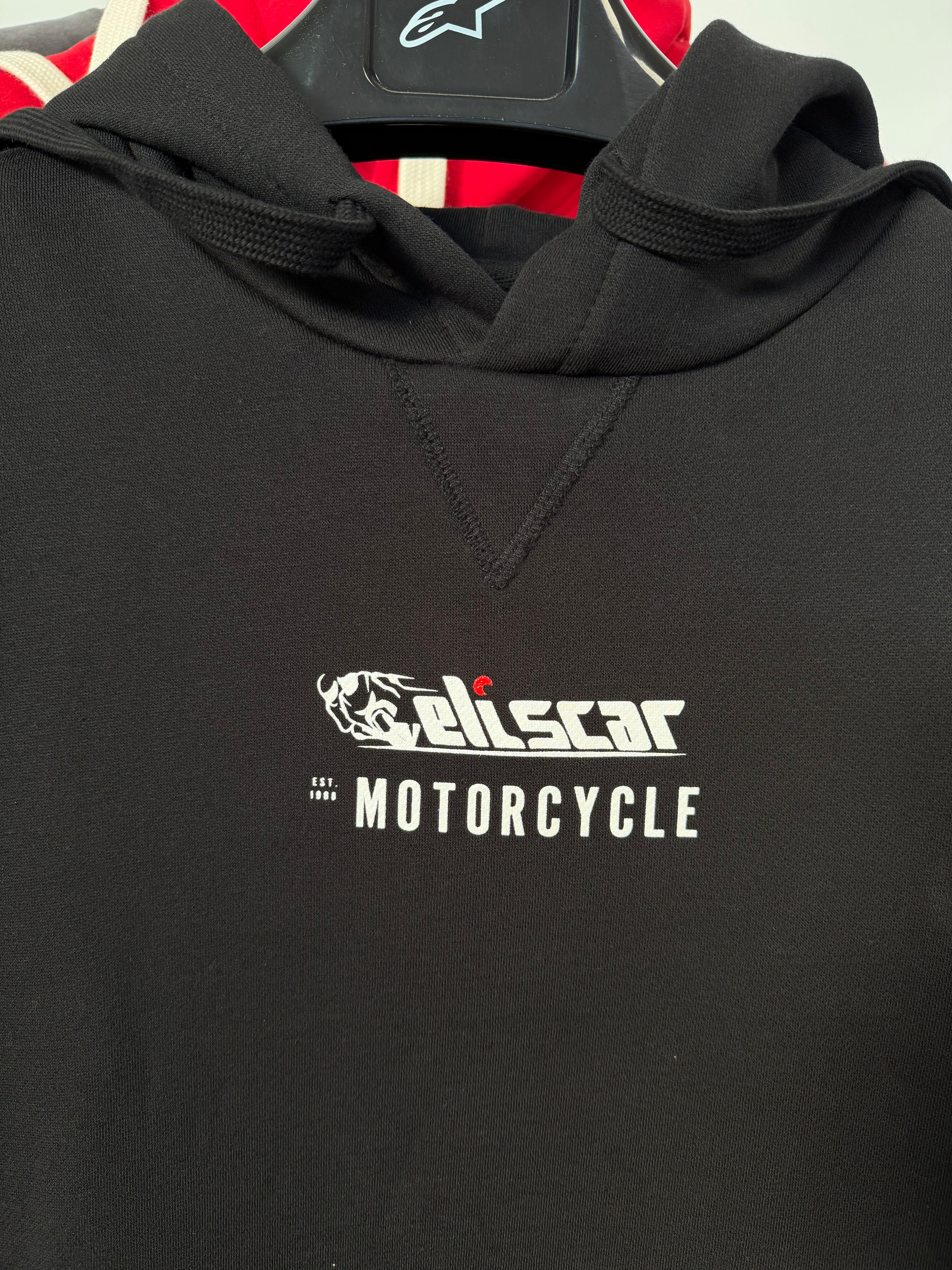 Felpa Eliscar x Honda logo Vintage – Nera con dettagli Bianchi