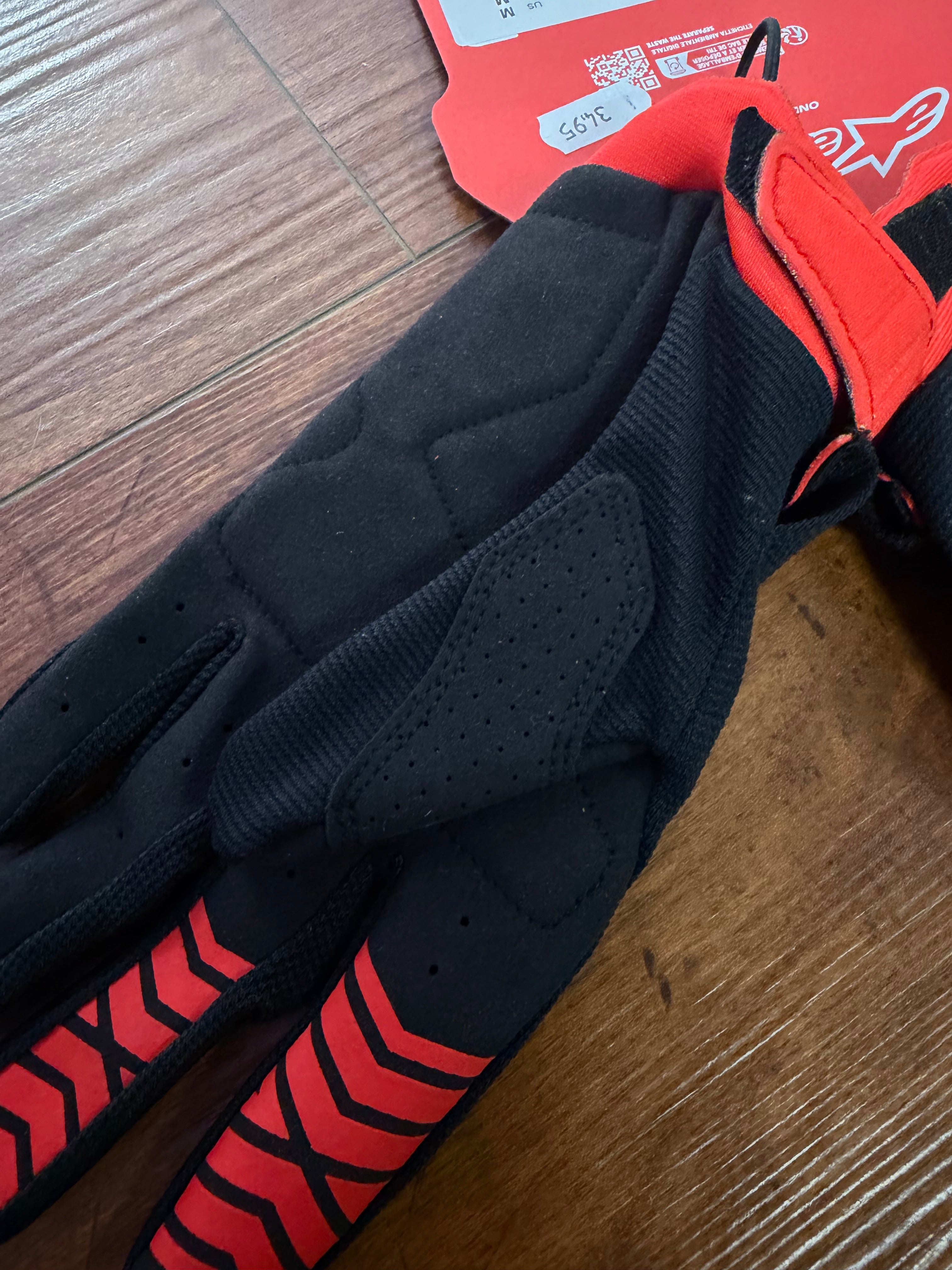 Guanti Honda x Alpinestar Full Bore – neri dettaglio rosso