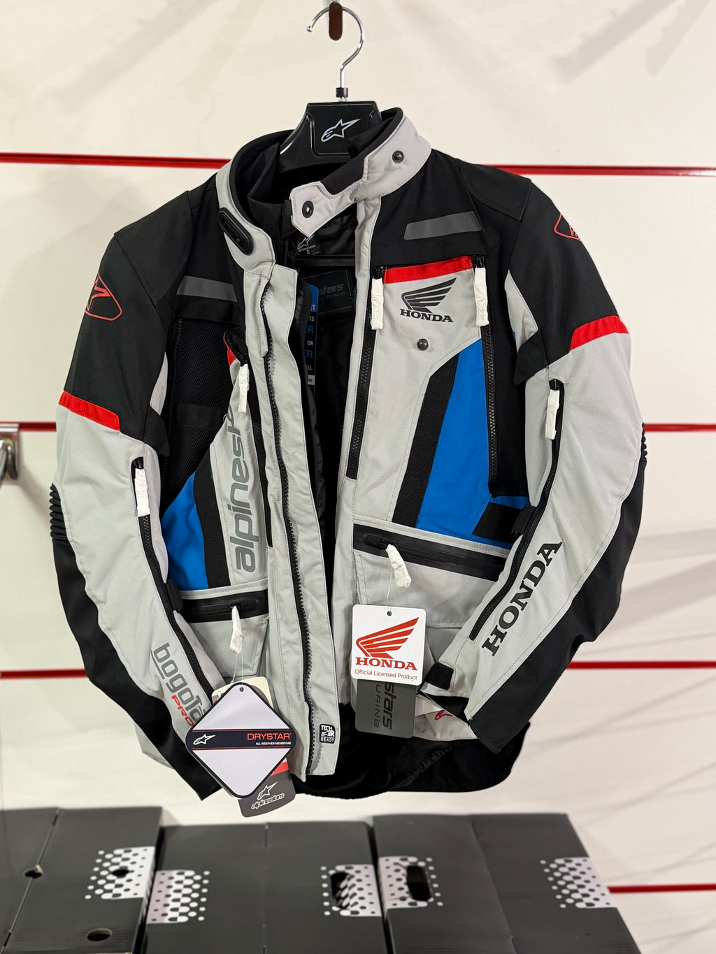 Honda Alpinestar Bogotá Pro Drystar Jacket Grigia e Blu