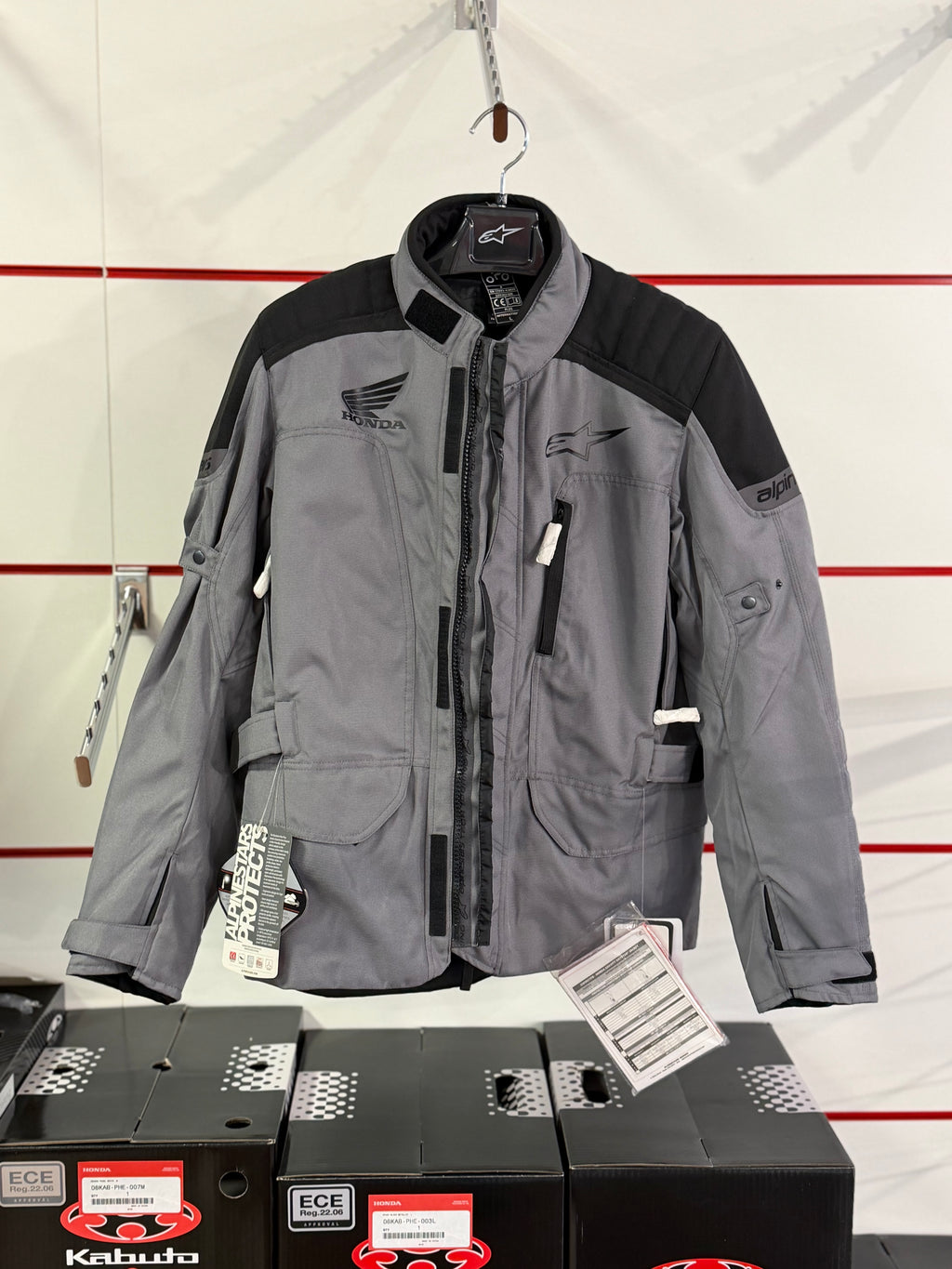 Giacca Honda Alpinestars Gravity Drystar Grigia-Nera