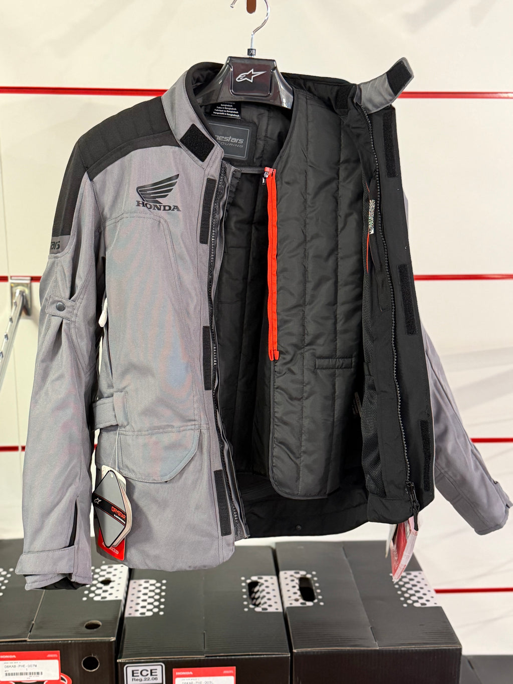 Giacca Honda Alpinestars Gravity Drystar Grigia-Nera