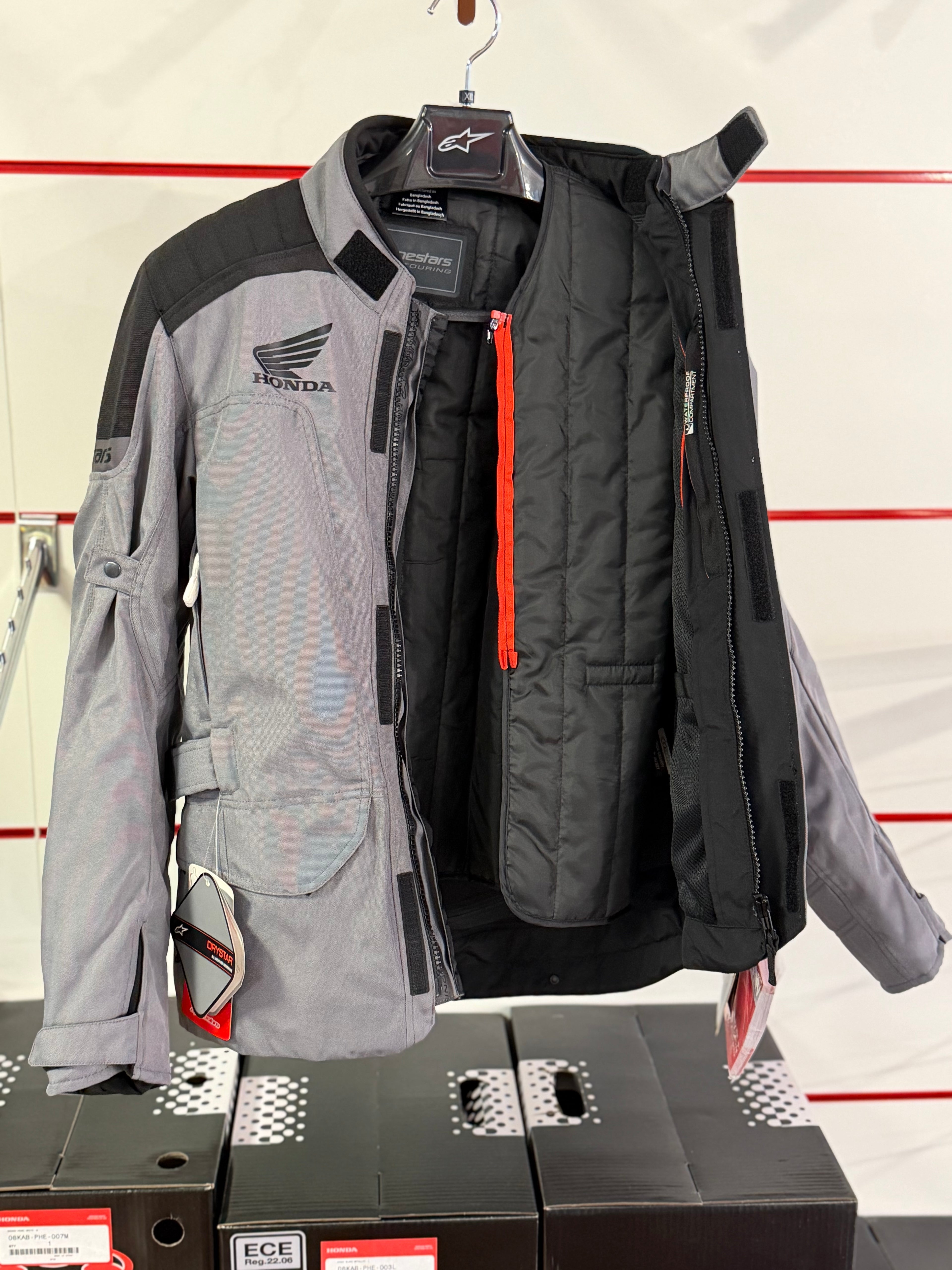 Giacca Honda Alpinestars Gravity Drystar Grigia-Nera