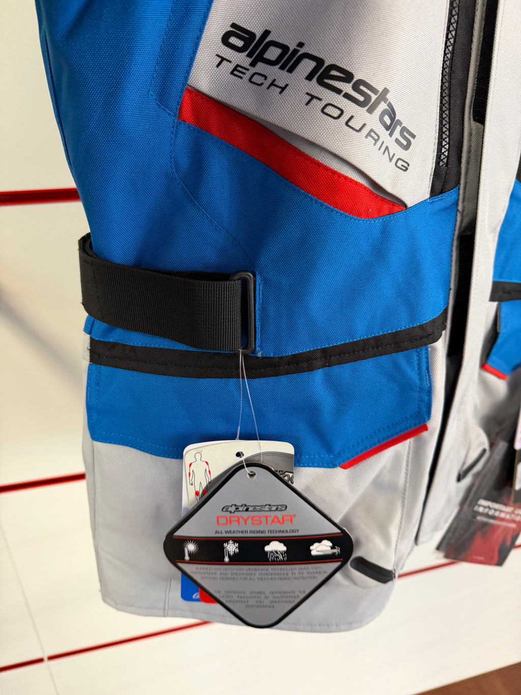 Giacca Honda × Alpinestars Andes Drystar 3 – Grigio/Blu/Nero