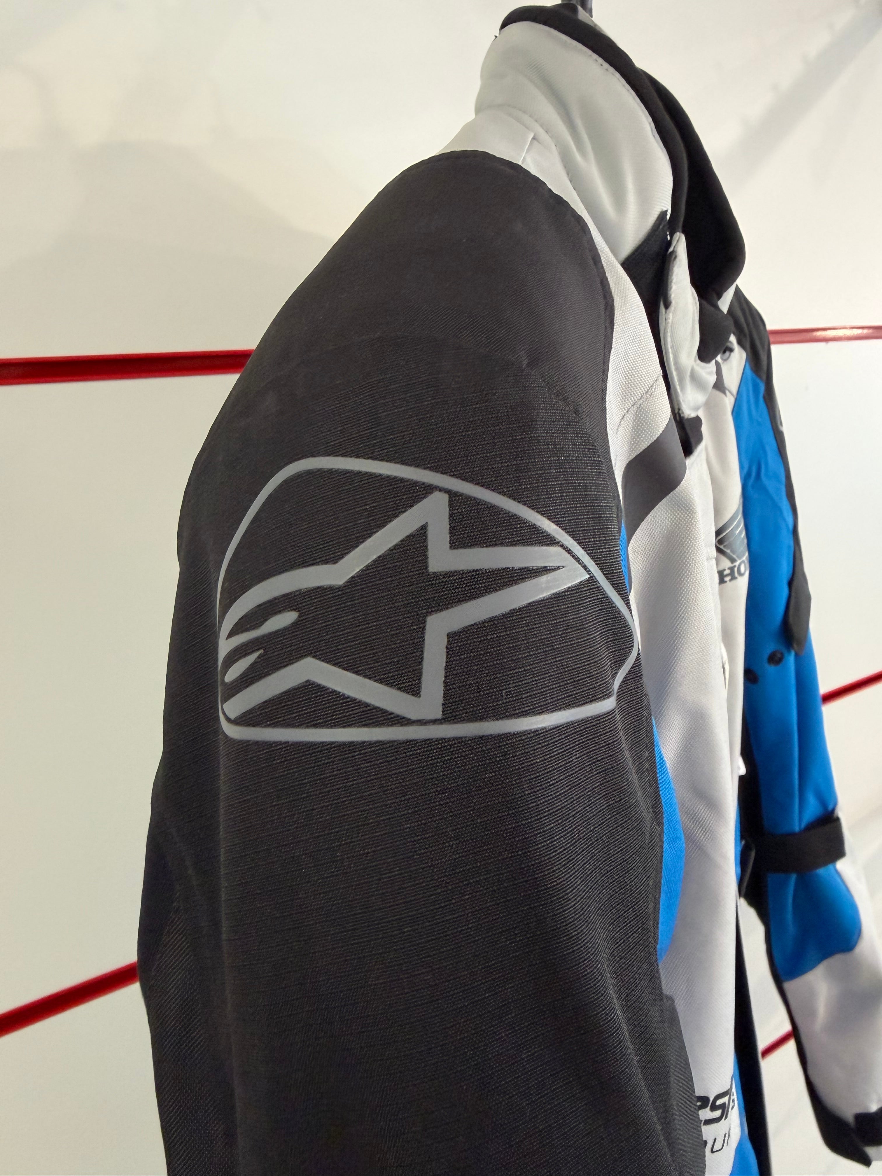 Giacca Honda × Alpinestars Andes Drystar 3 – Grigio/Blu/Nero