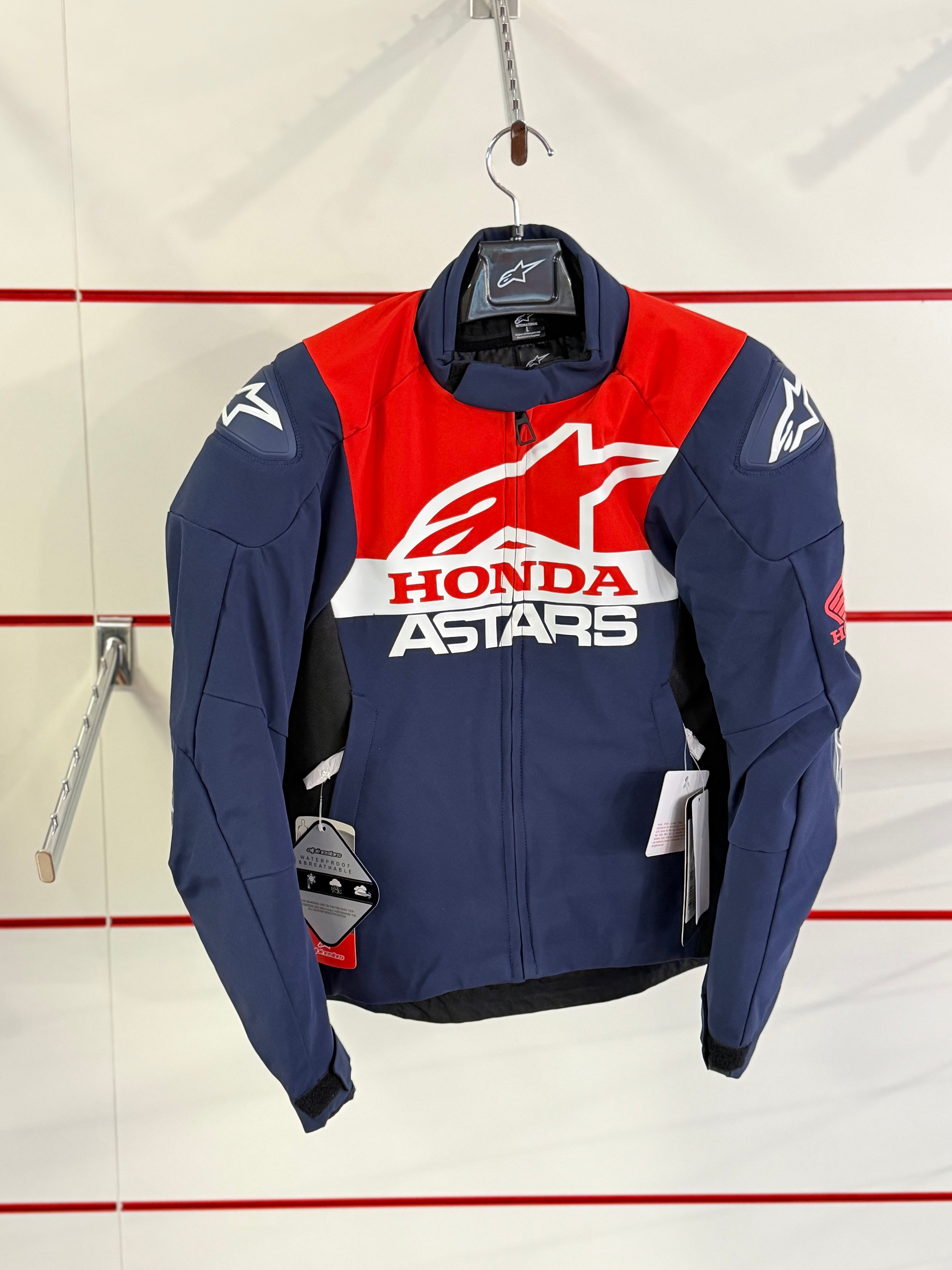 Honda × Alpinestars SMX Waterproof Softshell Jacket – Blu/Bianco/Rosso