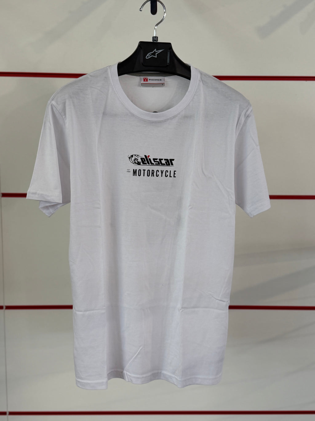 T-shirt Eliscar x Honda logo Vintage – Bianca con dettagli Neri