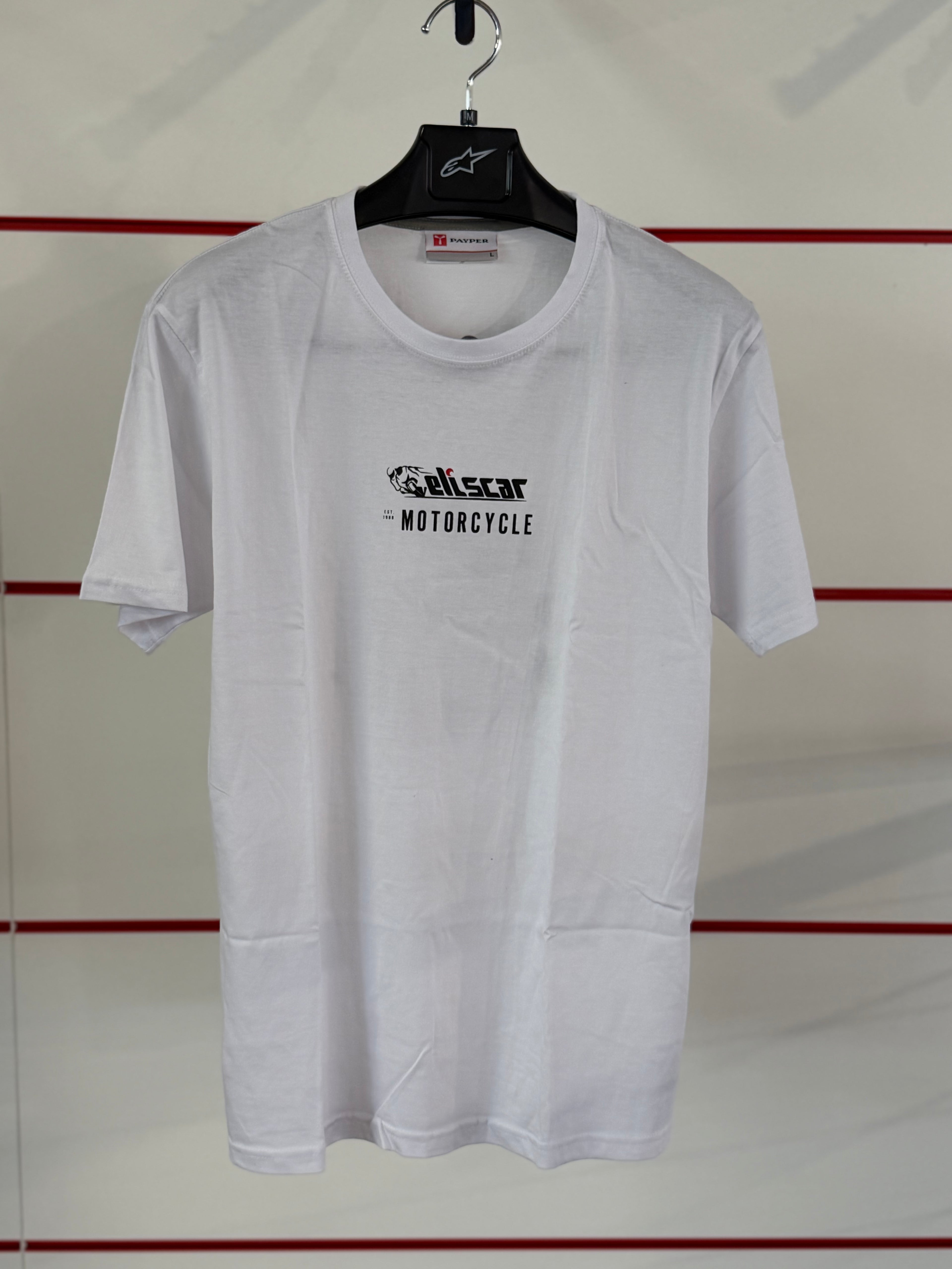 T-shirt Eliscar x Honda logo Vintage – Bianca con dettagli Neri